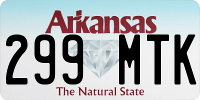 AR license plate 299MTK