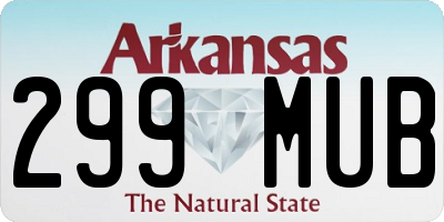 AR license plate 299MUB