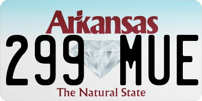 AR license plate 299MUE