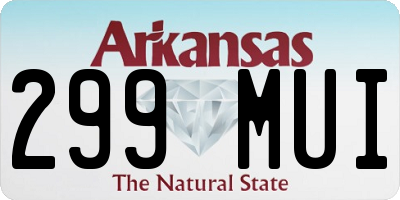 AR license plate 299MUI