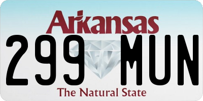 AR license plate 299MUN