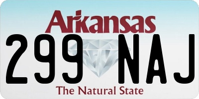 AR license plate 299NAJ