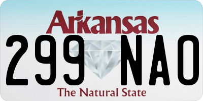 AR license plate 299NAO
