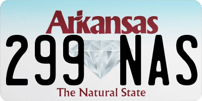 AR license plate 299NAS