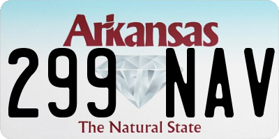 AR license plate 299NAV