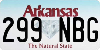 AR license plate 299NBG
