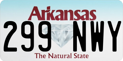 AR license plate 299NWY