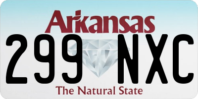 AR license plate 299NXC