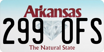 AR license plate 299OFS