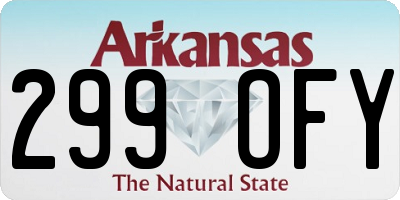 AR license plate 299OFY