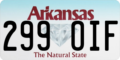 AR license plate 299OIF