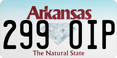 AR license plate 299OIP