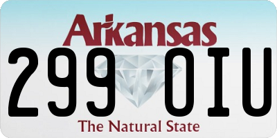 AR license plate 299OIU