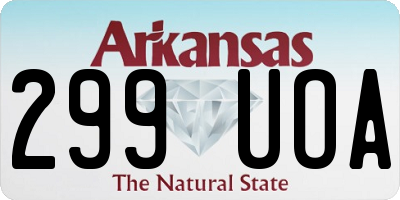 AR license plate 299UOA