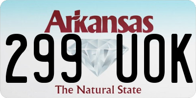 AR license plate 299UOK