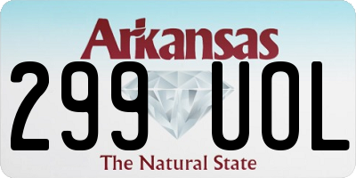 AR license plate 299UOL