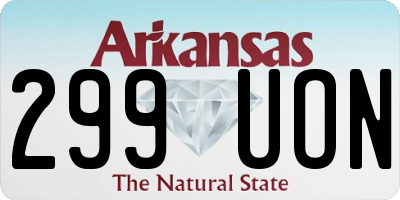 AR license plate 299UON