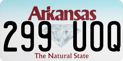 AR license plate 299UOQ