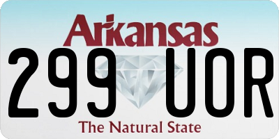 AR license plate 299UOR