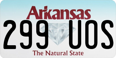 AR license plate 299UOS