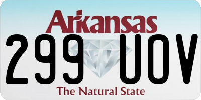 AR license plate 299UOV
