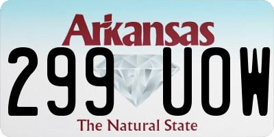 AR license plate 299UOW