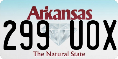 AR license plate 299UOX
