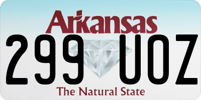 AR license plate 299UOZ