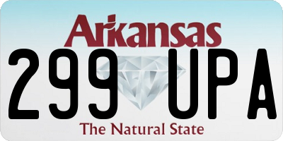 AR license plate 299UPA