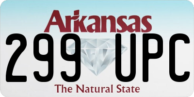 AR license plate 299UPC
