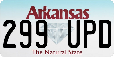 AR license plate 299UPD