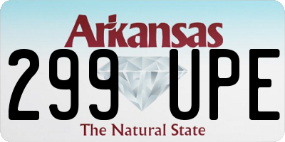 AR license plate 299UPE
