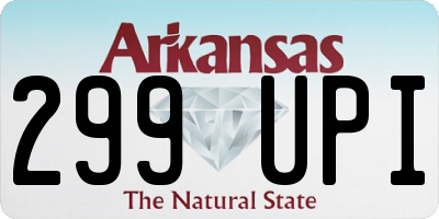 AR license plate 299UPI