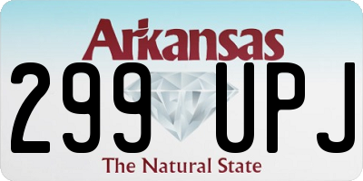 AR license plate 299UPJ