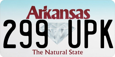 AR license plate 299UPK
