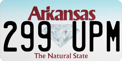 AR license plate 299UPM