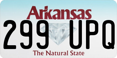 AR license plate 299UPQ
