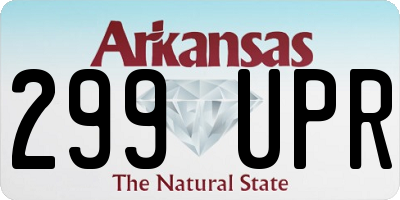 AR license plate 299UPR