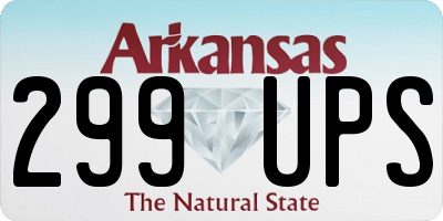 AR license plate 299UPS