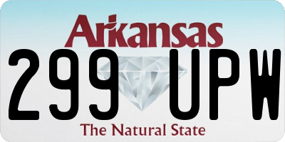 AR license plate 299UPW