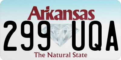 AR license plate 299UQA
