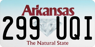 AR license plate 299UQI