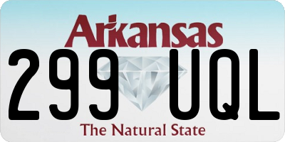 AR license plate 299UQL