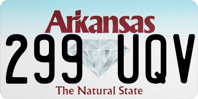 AR license plate 299UQV