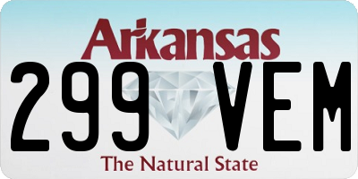 AR license plate 299VEM
