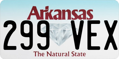 AR license plate 299VEX