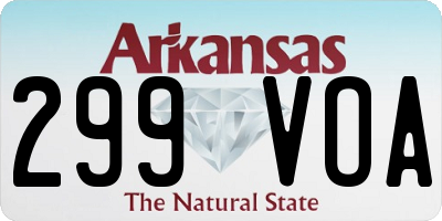 AR license plate 299VOA