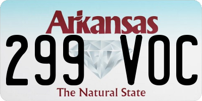 AR license plate 299VOC