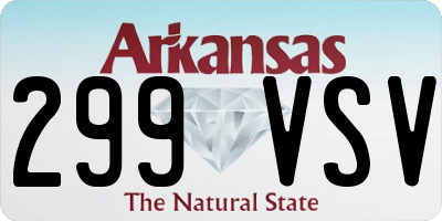 AR license plate 299VSV