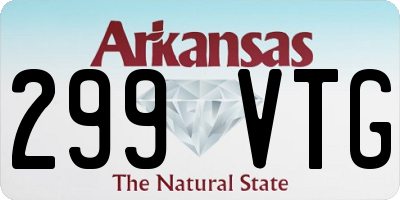 AR license plate 299VTG